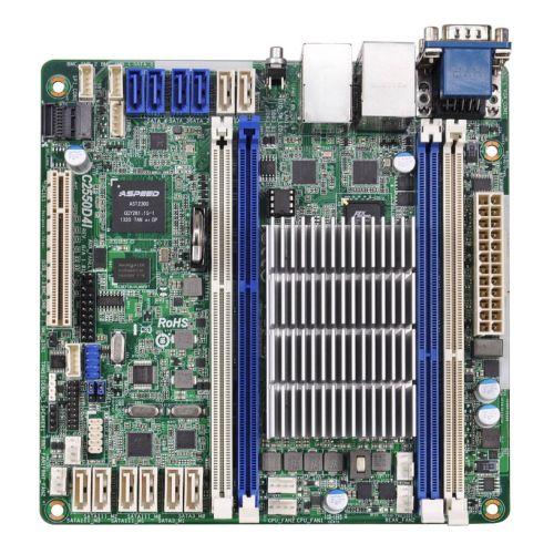 Asrock Rack C2550D4I Server Board, Integrated CPU, Mini ITX, Dual GB LAN, Serial Port, IPMI LAN