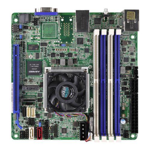 Asrock Rack D1541D4I Server Board, Integrated Xeon D1541 CPU, Mini ITX, VGA, Dual GB LAN, Serial Port, IPMI LAN, M.2