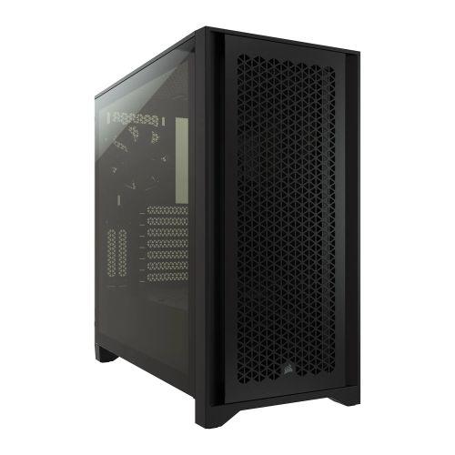 Corsair 4000D Airflow Gaming Case w/ Tempered Glass Window, E-ATX, 2 x AirGuide Fans, High-Airflow Front Panel, USB-C, Black