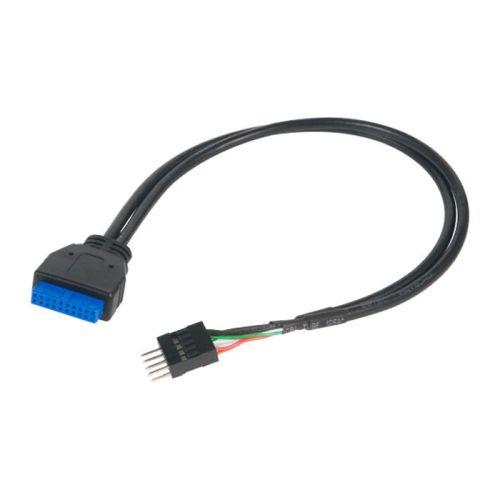 Akasa USB 3.0 to USB 2.0 Adapter Cable, USB 3.0 19-pin male to USB 2.0 internal 9-pin, 30cm