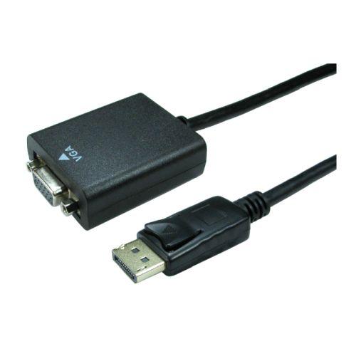 Spire DisplayPort Male to VGA Female Converter Cable, 15cm, Black