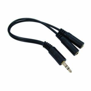 Spire 3.5mm Jack Splitter Cable, 1x 3.5mm Stereo Plug – 2x 3.5mm Stereo Sockets