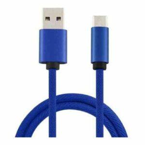 Spire USB 3.0 to USB Type-C Braided Cable, Blue, 1 Metre