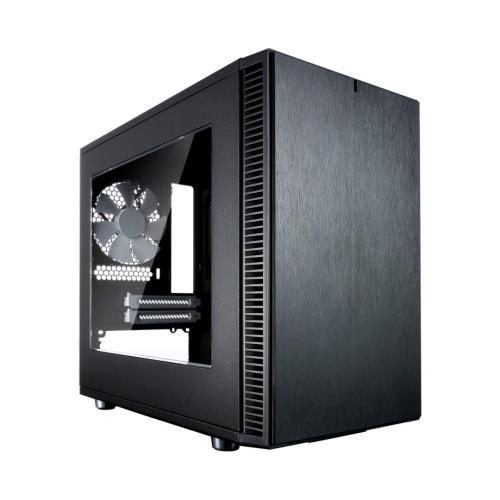 Fractal Design Define Nano S (Black Window) Quiet PC Case w/ Clear Window, Mini ITX, 2 Fans, ATX  PSU & 315mm GPU Support, 280mm Watercooling, Up to 4 HDD/SSD