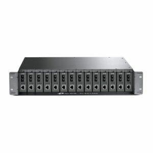 TP-LINK (TL-FC1420) 14-Slot Rackmount Chassis for TP-Link Media Convertors, Redundant PSU Option, Hot-Swappable