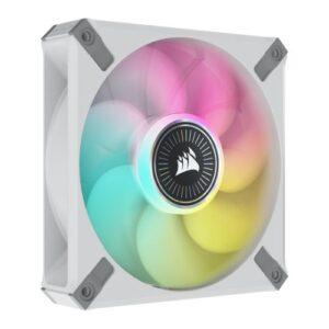 Corsair iCUE ML120 RGB Elite Premium 12cm PWM Case Fan, Magnetic Levitation Bearing, 450-2000 RPM, White