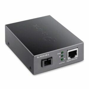 TP-LINK (TL-FC311B-2) Gigabit WDM Media Converter, Fiber up to 2km, Auto-Negotiation RJ45 Port, GB SC Fiber Port, 1310 nm TX, 1550 nm RX