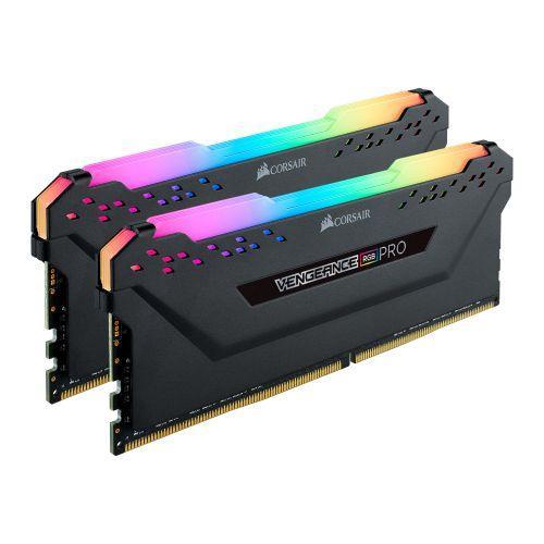 Corsair Vengeance RGB Pro 16GB Memory Kit (2 x 8GB), DDR4, 3000MHz (PC4-24000), CL15, XMP 2.0, Black