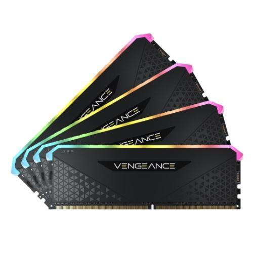 Corsair Vengeance RGB RS 32GB Memory Kit (4 x 8GB), DDR4, 3600MHz (PC4-28800), CL18, XMP 2.0, 6 LEDs, Black