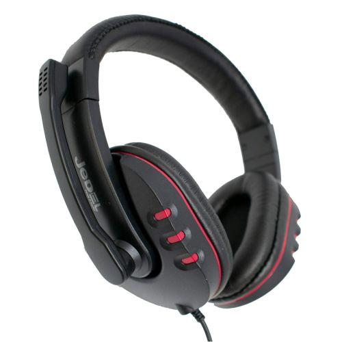 Jedel JD-032 Gaming Headset with Boom Mic, 40mm Drivers,  In-Line Volume Controls, 3.5mm Jack