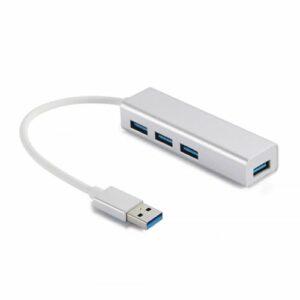 Sandberg External 4-Port USB 3.0 Pocket Hub, Aluminium, USB Powered, 5 Year Warranty