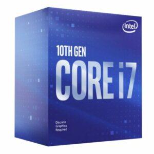 Intel Core I7-10700F CPU, 1200, 2.9 GHz (4.8 Turbo), 8-Core, 65W, 14nm, 16MB Cache, Comet Lake, No Graphics