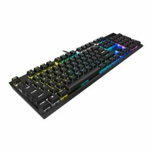 Corsair K60 RGB PRO Low Profile RGB Mechanical Gaming Keyboard, Cherry MX Speed Switches, Brushed aluminium