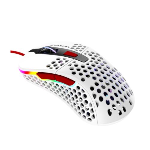Xtrfy M4 RGB Wired Optical Gaming Mouse, USB, 400-16000 CPI, Omron Switches, 125-1000 Hz, Adjustable RGB, Glossy White Tokyo Edition