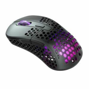Xtrfy M4 RGB Wired/Wireless Gaming Mouse, 400-19000 CPI, Adjustable Shape, Ultra-light w/ Adjustable Weight Balance, Black