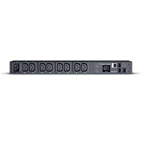 CyberPower PDU41005 Power Distribution Unit, 1U Vertical/Horizontal Rackmount, 1x IEC C20 Input, 8 Outlets, Real-Time Local/Remote Monitoring & Switching, LCD Display