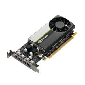 PNY T1000 Professional Graphics Card, 4GB DDR6, 896 Cores, 4 miniDP 1.4 (4 x DP adapters), Low Profile (Bracket Included), Retail