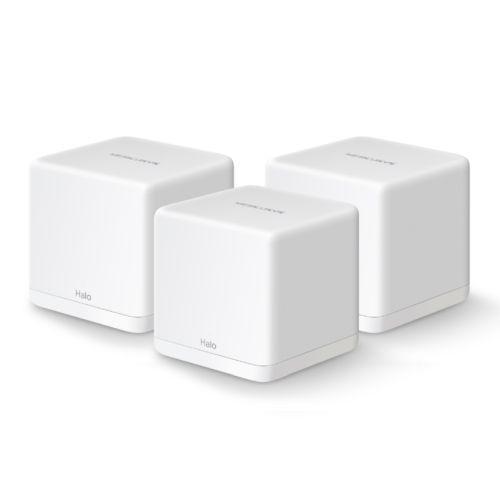 Mercusys (HALO H30G 3-Pack) Whole-Home Mesh Wi-Fi System, Dual Band AC1300, 2 x LAN on each Unit, AP Mode