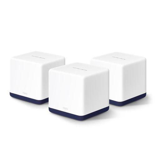 Mercusys (HALO H50G) Whole-Home Mesh Wi-Fi System, 3 Pack, Dual Band AC1900, 3 x LAN on each Unit, AP Mode