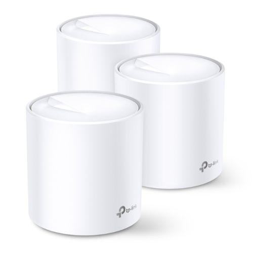 TP-LINK (DECO X60) AX3000 Dual Band Wireless Whole Home Mesh Wi-Fi  6 System, 3 Pack, 2x LAN, OFDMA & MU-MIMO, TP-Link HomeCare