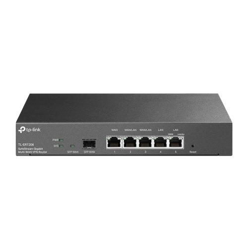 TP-LINK (TL-ER7206) SafeStream Gigabit Multi-WAN VPN Router, Omada SDN, 5x GB LAN, Up to 4x WAN, SFP Port, Abundant Security Features