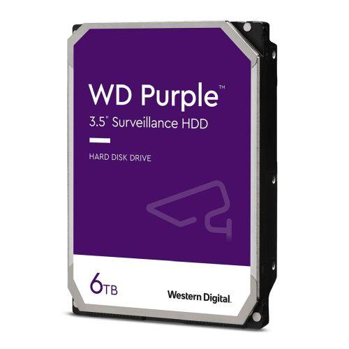WD 3.5″, 6TB, SATA3, Purple Surveillance Hard Drive, 5400RPM, 256MB Cache, OEM