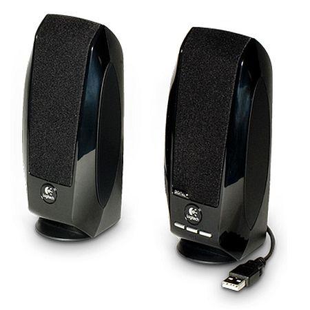 Logitech S150 2.0 Digital Speaker System, 5W RMS, Black, USB, Brown Box