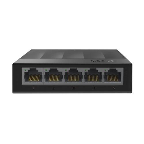 TP-LINK (LS1005G) 5-Port Gigabit Unmanaged Desktop LiteWave Switch, Green Technology, Plastic Case