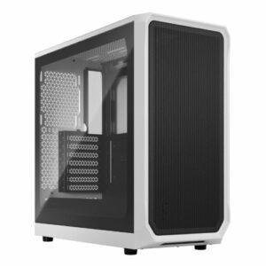 Fractal Design Focus 2 (White TG) Gaming Case w/ Clear Glass Window, ATX, 2 Fans, Mesh Front, Innovative Shroud System