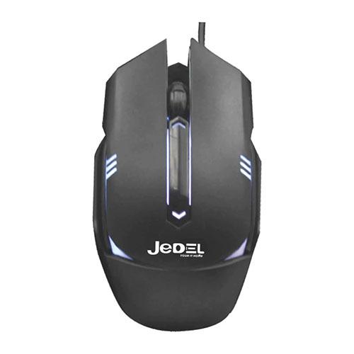 Jedel (CP78) Wired Optical LED Mouse, USB, 7 LED Colours, 1200 DPI, Black