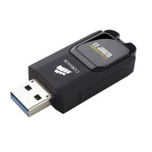 Corsair Flash Voyager Slider X1 256GB USB 3.0 Memory Pen, Retractable, Capless, Black