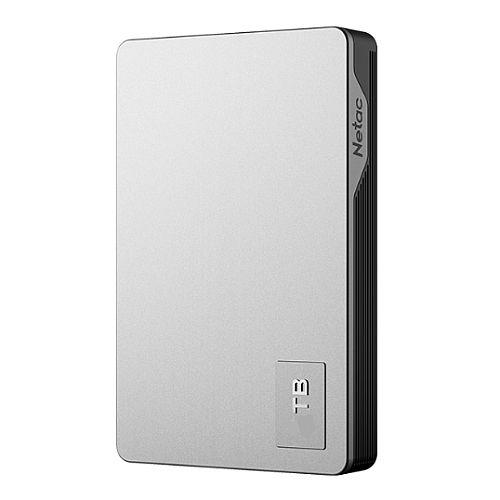 Netac K338 2TB Portable External Hard Drive, 2.5″, USB 3.0, Aluminium, Silver/Grey
