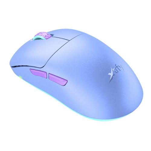 Xtrfy M8 Wired/Wireless Gaming Mouse, 400-26000 CPI, Low Front, Ultra-light, Unique Symmetrical Shape, Frosted Purple