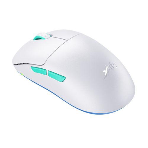 Xtrfy M8 Wired/Wireless Gaming Mouse, 400-26000 CPI, Low Front, Ultra-light, Unique Symmetrical Shape, White