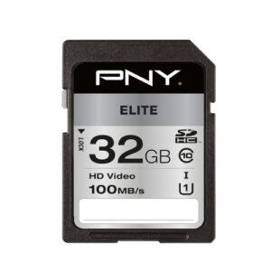 PNY Elite SDHC 32GB SD Card, UHS-I Class 10