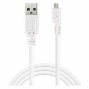 Sandberg Micro USB Sync/Charge Cable, Type A Male to Micro B Male, 1 Metre, White, 5 Year Warranty