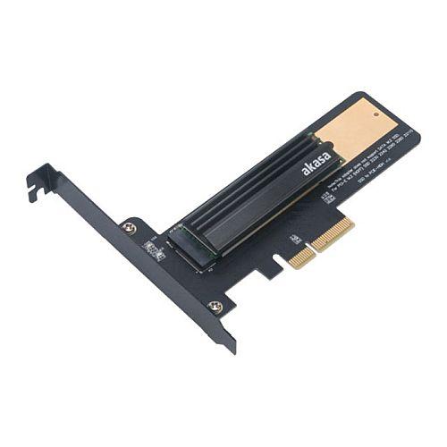 Akasa M.2 SSD to PCIe Adapter Card w/ Heatsink, Low Profile Bracket included
