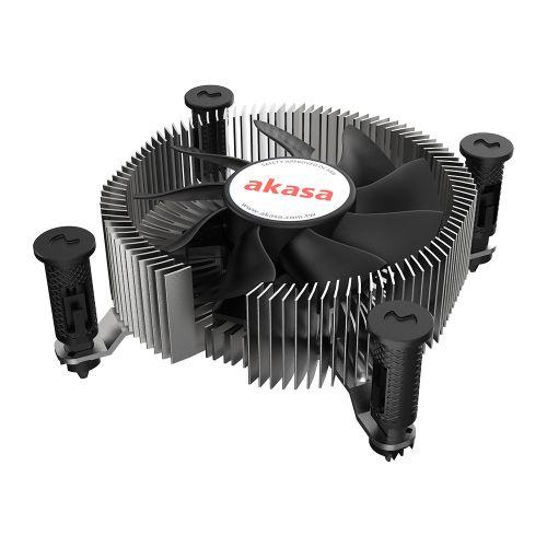 Akasa AK-CC6602HP01 Mini-ITX Aluminium Heatsink and Fan, Intel 1700, Low Profile, Ultra Quiet PWM Fan, 73W TDP