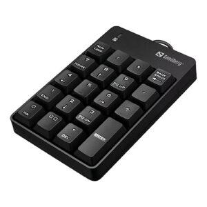 Sandberg Wired Numeric Keypad, 1.5 Meter Cable, USB, 5 Year Warranty