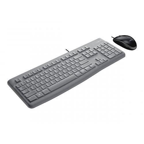 Logitech MK120 Wired Keyboard and Mouse Desktop Kit, USB, Educational Version w/ Removable Silicon Cover, OEM Packaging