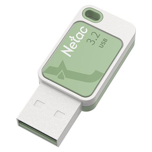 Netac 128GB USB 3.2 Memory Pen, UA31, Software Encryption, Key Ring, Smoothies Green