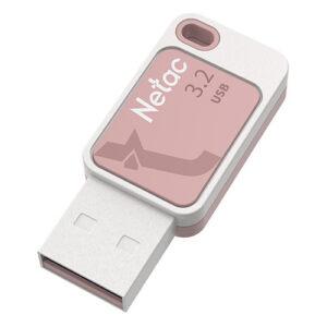 Netac 256GB USB 3.2 Memory Pen, UA31, Software Encryption, Key Ring, Smoothies Pink