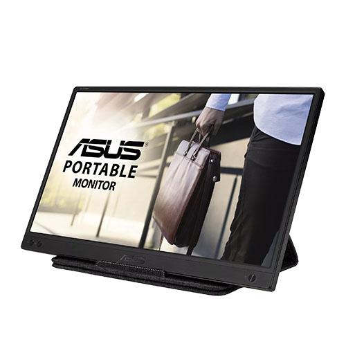 Asus 15.6″ Portable IPS Monitor (ZenScreen MB166B), 1920 x 1080, USB 3.2, USB-powered, Auto-rotatable, Anti-Glare