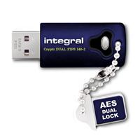 Integral 8GB Crypto Dual FIPS 140-2 Encrypted USB 3.0 USB flash drive USB Type-A 3.2 Gen 1 [3.1 Gen 1] Blue (8GB HARDWARE ENCRYPTED USB 3.0 DRIVE SECURE DUAL PASSWORD ADMIN/USER 256 AES FIPS 140-2 CRYPTO INTEGRAL)