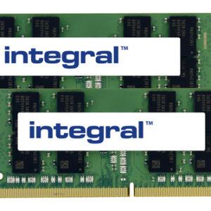 Integral 32GB [2x16GB] DDR4 2666MHz NOTEBOOK NON-ECC memory module (32GB [2x16GB] LAPTOP RAM KIT DDR4 2666MHZ PC4-21300 UNBUFFERED NON-ECC 1.2V 1GX8 CL19 INTEGRAL)