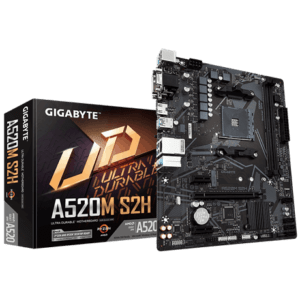 Gigabyte A520M S2H motherboard Socket AM4 micro ATX (Gigabyte A520M S2H AMD Socket AM4 Micro ATX HDMI/DVI/VGA USB 3.2 Gen1 M.2 Motherboard)