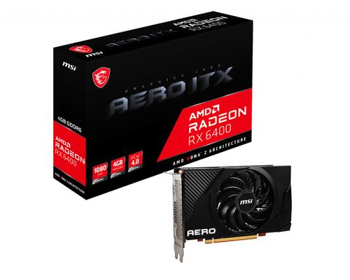 MSI Radeon RX 6400 AERO ITX 4G AMD 4 GB GDDR6 (GPU AMD RX6400 AERO 4G FAN)