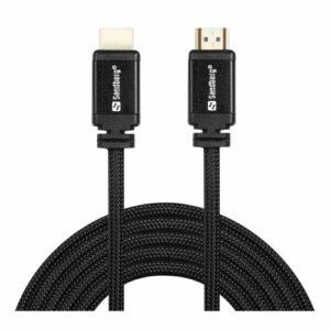 Sandberg HDMI 2.0 Braided Cable, 10 Metres, Ultra High Speed, 4K UHD Res, 5 Year Warranty