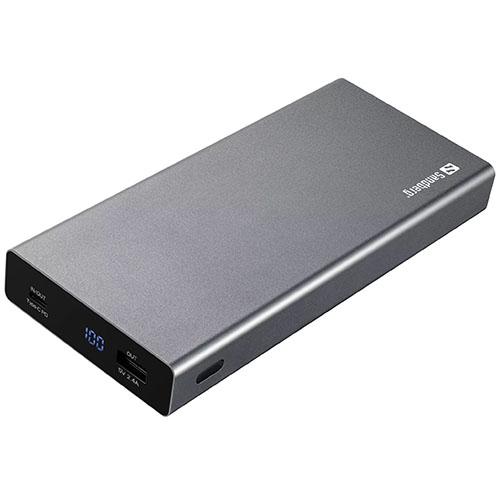 Sandberg (420-52) PD 100W 20000mAh USB-C Powerbank, 1x USB-C (88W), 1x USB-A (12W), Status Display, 5 Year Warranty