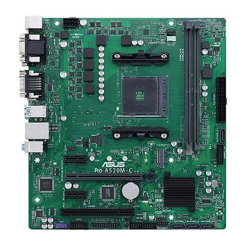 Asus PRO A520M-C/CSM – Corporate Stable Model, AMD A520, AM4, Micro ATX, 2 DDR4, VGA, DVI, HDMI, M.2, LPC Header & Debug Card